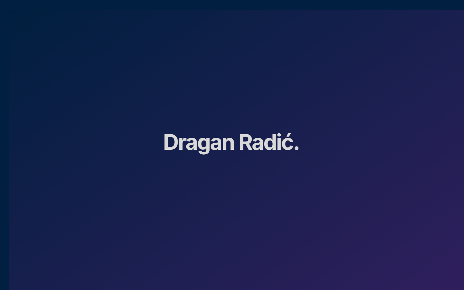 Dragan Radić Portfolio Blog